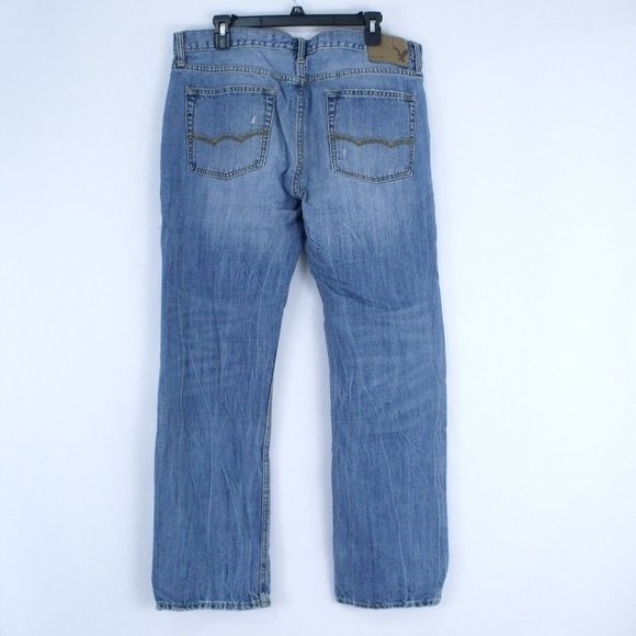 American Eagle Distressed Original Straight Jeans 36x32 - Picture 3 of 7